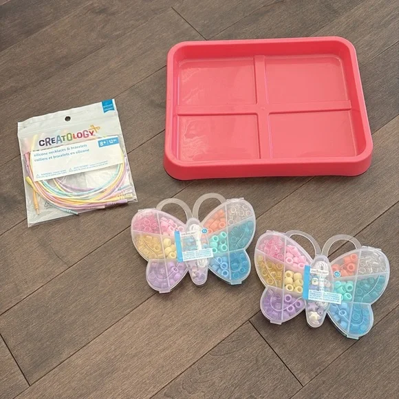 CREATOLOGY Kid’s Bead Kit with Tray, Bracelet Jewellery Making, Arts Crafts - Picture 2 of 14
